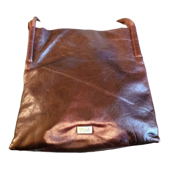 Wilsons Leather Pelle Studio Brown Leather Shoulder Handbag Vintage - Picture 3 of 11